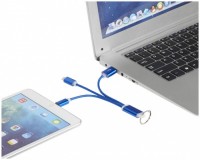 13496102f Metalowy kabel do ładowania 3 w 1 z kółkiem na klucze