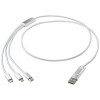 12438681f Kabel do ładowania 5w1 z aluminium z recyklingu srebrny