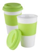 342080c-07 Kubek 400ml z pokrywką i opaska z silikonu 342080c-07 Kubek 400ml z pokrywką i opaska z silikonu