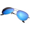 10060111f Okulary przeciwsłoneczne Aviator z lustrzanymi, kolorowymi soczewkami