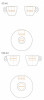 C_237 biały180ml AURORA SET filiżanka z porcelany biała