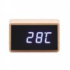 9921m-40 Bambusowy zegar z budzikiem LED