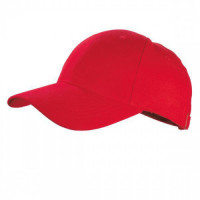 87260p-08 Czapka 6 paneli Santarem, czerwony 87260p-08 Czapka 6 paneli Santarem, czerwony