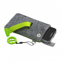 86130p-05 Etui na smartfona Felt Now, zielony/szary 86130p-05 Etui na smartfona Felt Now, zielony/szary