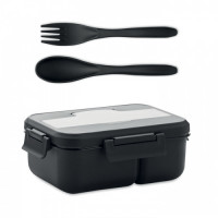 6646m-03 Lunch box ze sztućcami z PP