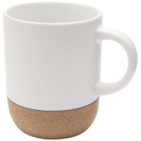 10084701f Billie kubek ceramiczny o pojemności 300 ml z detalami z korka i matowym wykończeniem