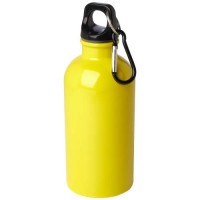 10086011f Oregon butelka na wodę o pojemności 400 ml z karabińczykiem wykonana ze stali nierdzewnej z jednowarstwową ścianką z certyfikatem RCS