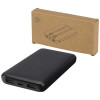 12445990f Adhil powerbank o pojemności 10.000 mAh i mocy 10 W z tworzyw sztucznych pochodzących z recyklilngu z 2 wbudowanymi kablami