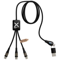 2PX19290f SCX.design C51 kabel do szybkiego ładowania 5 w 1 o mocy 60 W z tworzywa sztucznego rPET