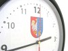 501-zegar Zegar ścienny z indywidualna tarczą w kolorowej obudowie